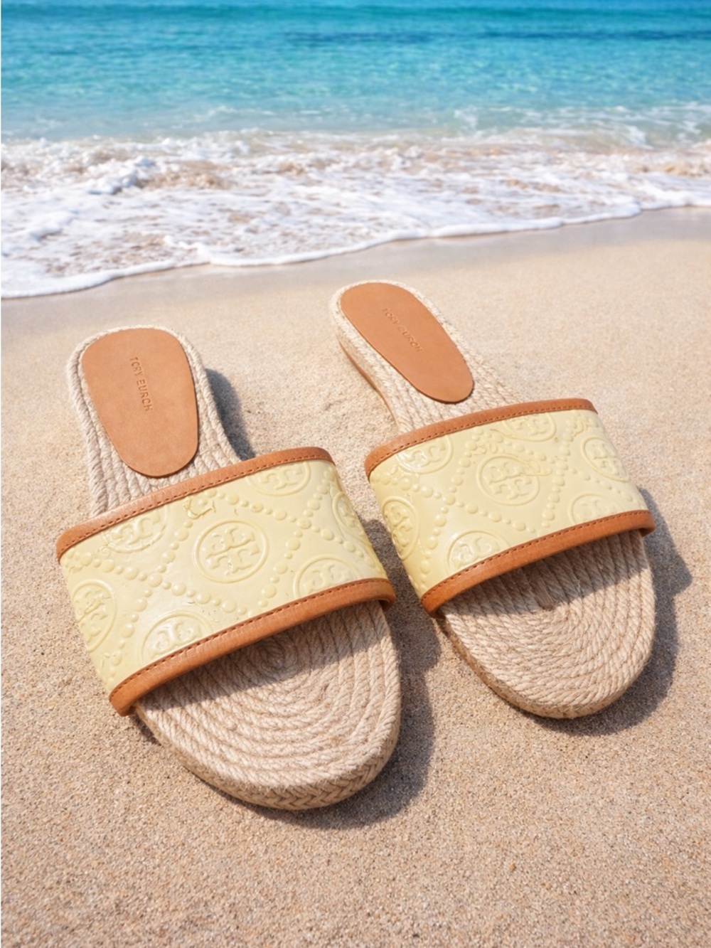 New Tory Burch Espadrille Slides Size 7 | Embroidered